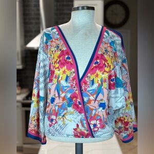 Flying Tomato Floral Kimono Cardigan Blouse Same Day Shipping Size M